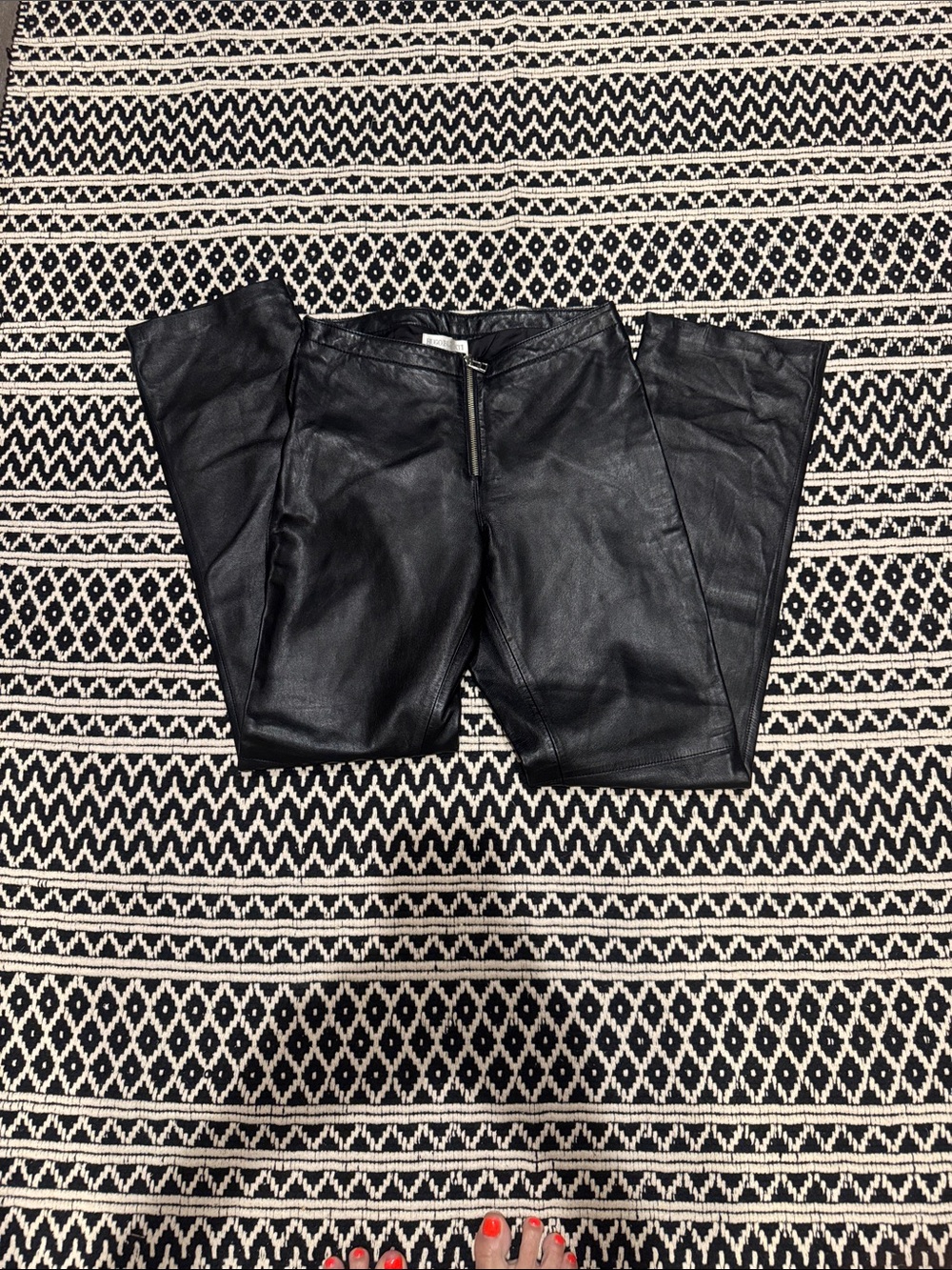 Hugo Buscati Black Faux Leather Skinny Jeans